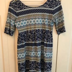 Old Navy Dress Blue Pattern